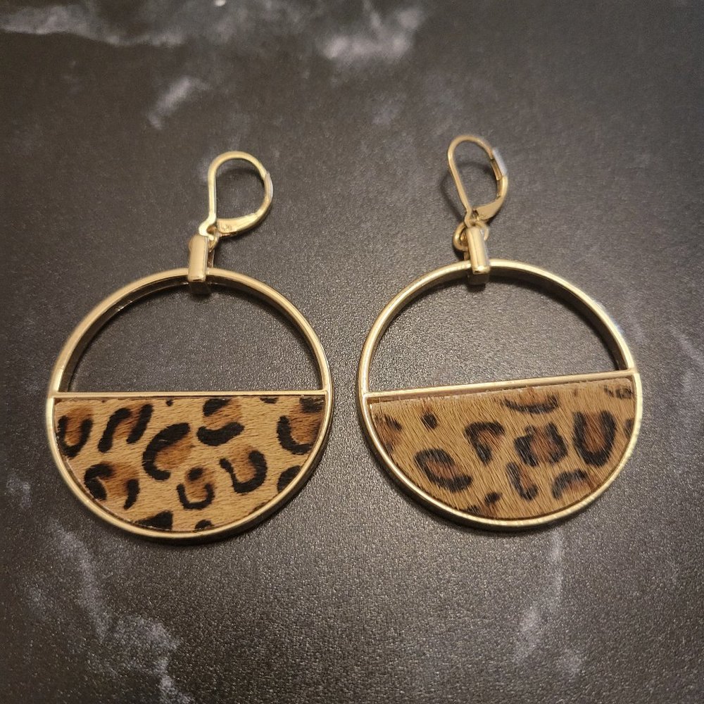 Nine West Cheetah Print Earrings